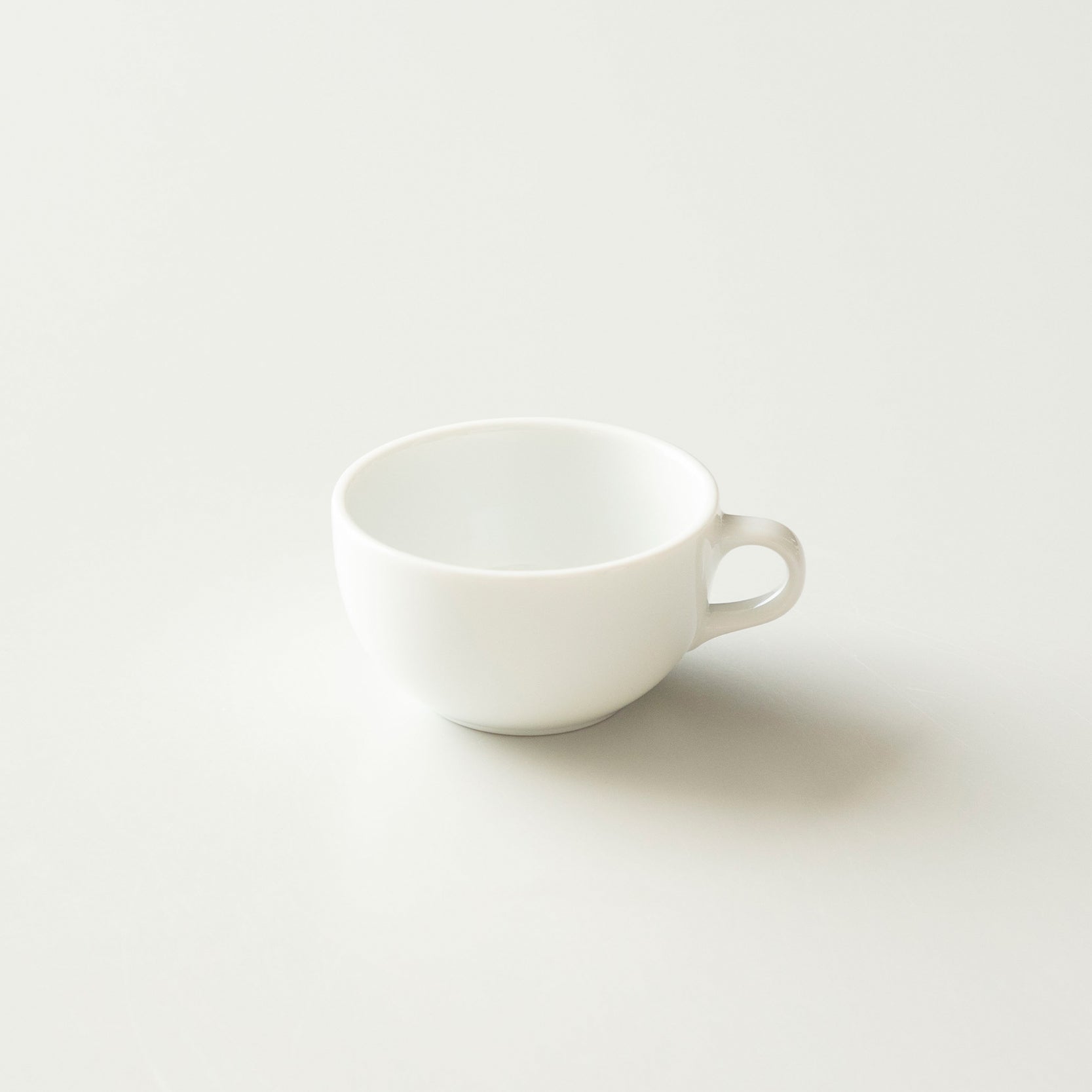 Vertex Bowl Style Latte Cup & Saucer (16oz) - White