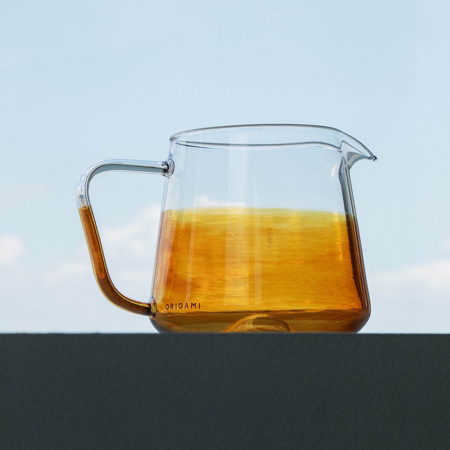 【Lottery Sale】 ORIGAMI × Maruyoshi Kosaka Aroma Glass Server [Clear Urushi]