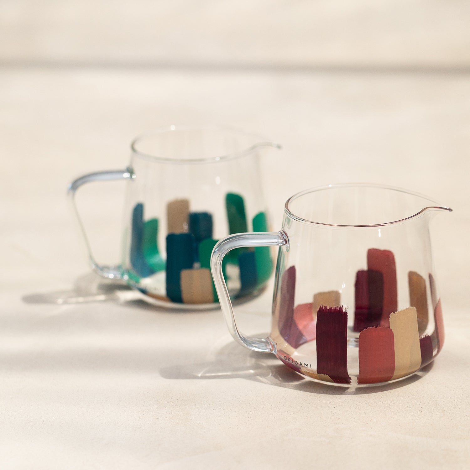 【Lottery Sales】ORIGAMI × Maruyoshi Kosaka Aroma Glass Server [Stripes] [fuji]