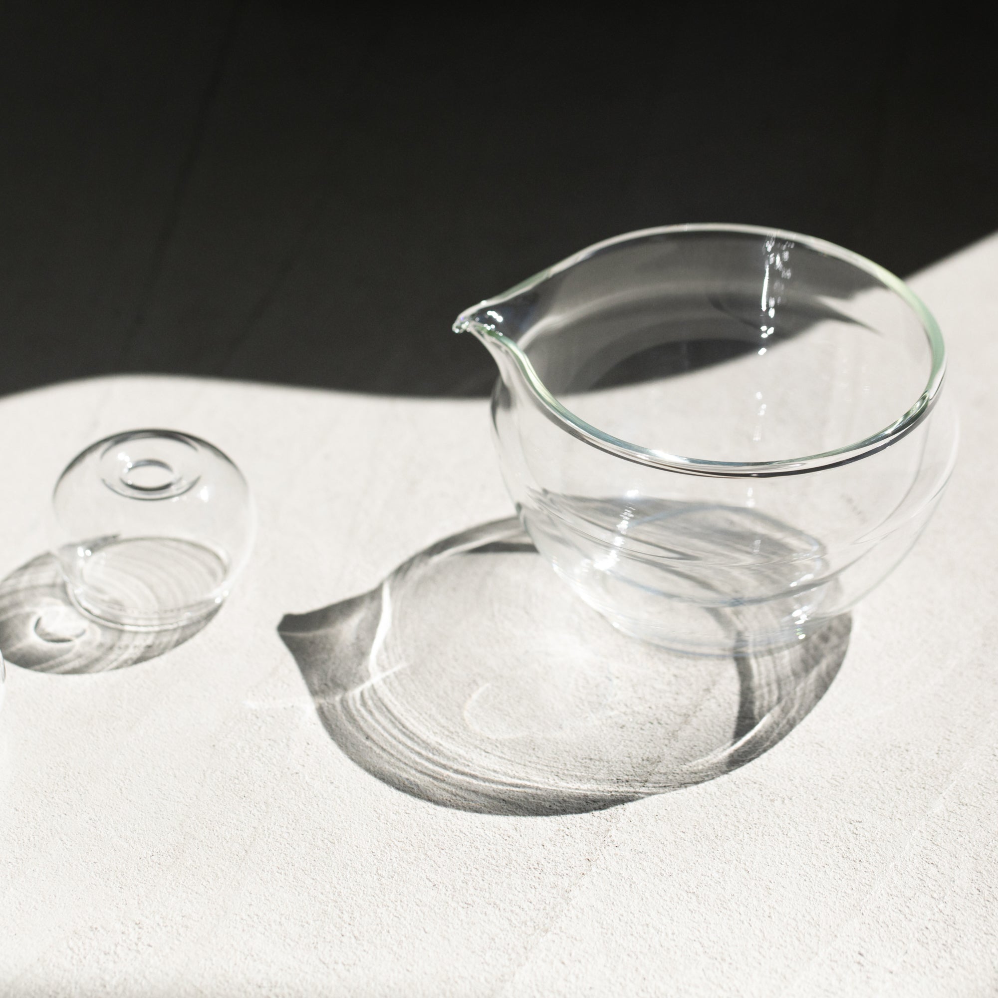Glass Katakuchi Matcha Bowl