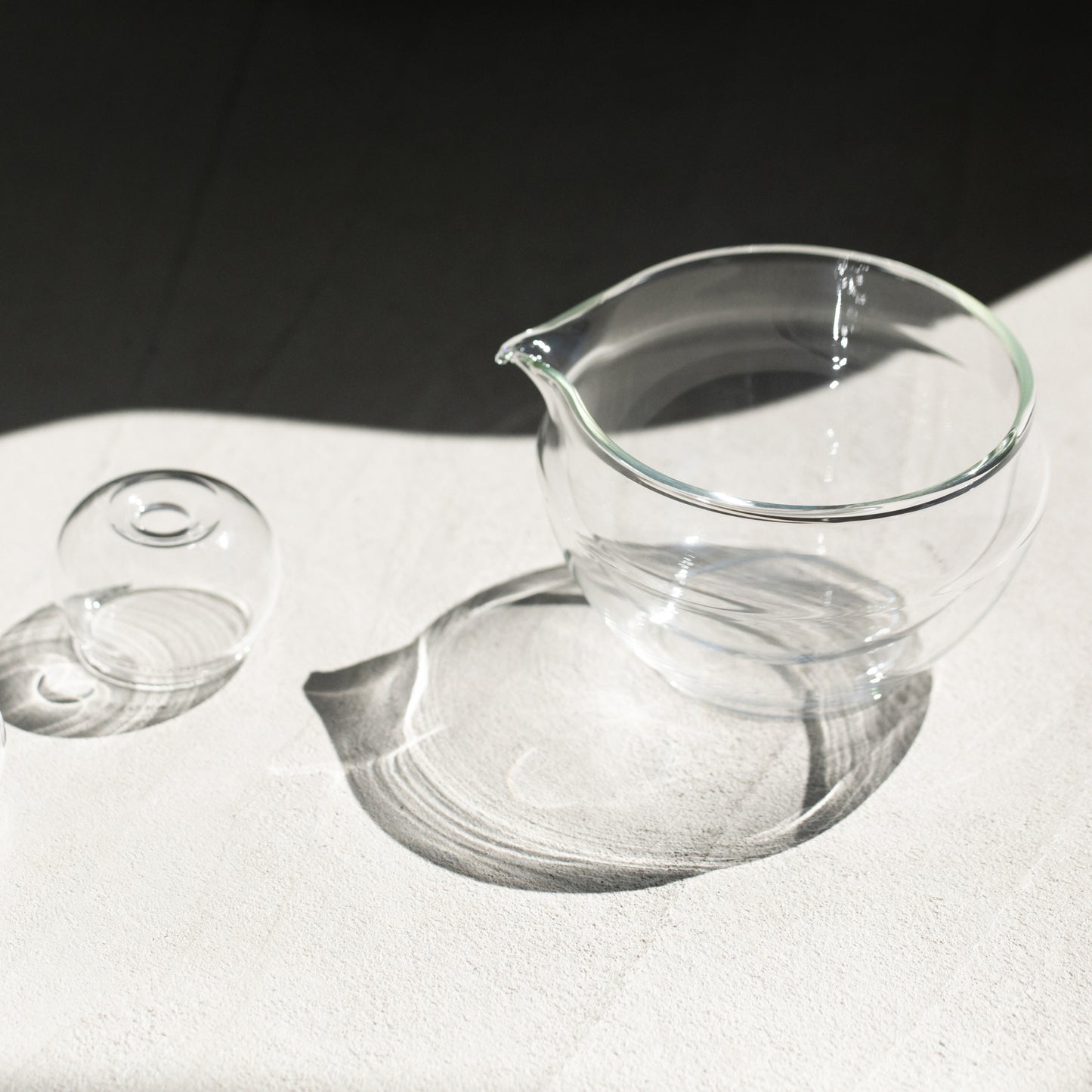 Glass Katakuchi Matcha Bowl