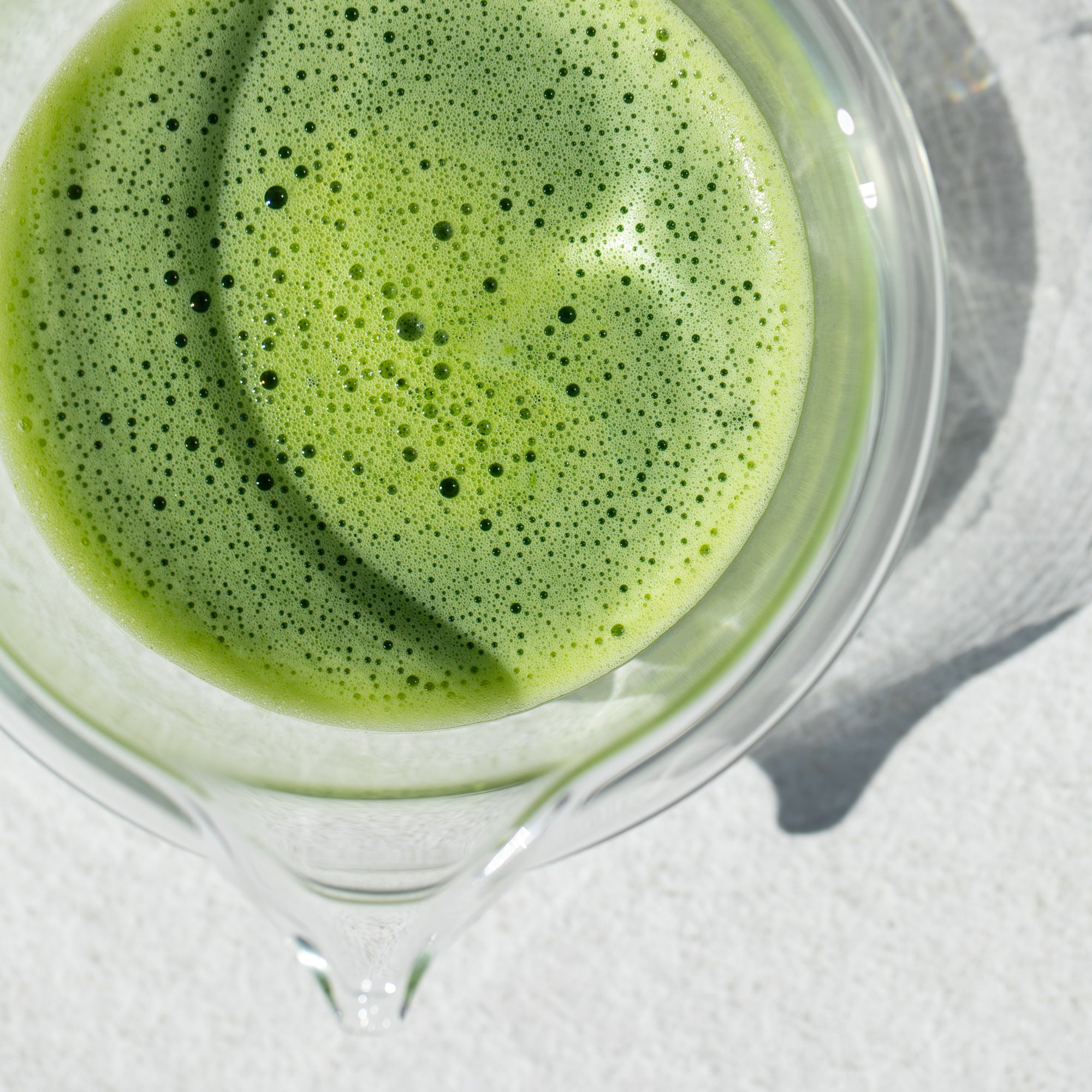 Glass Katakuchi Matcha Bowl