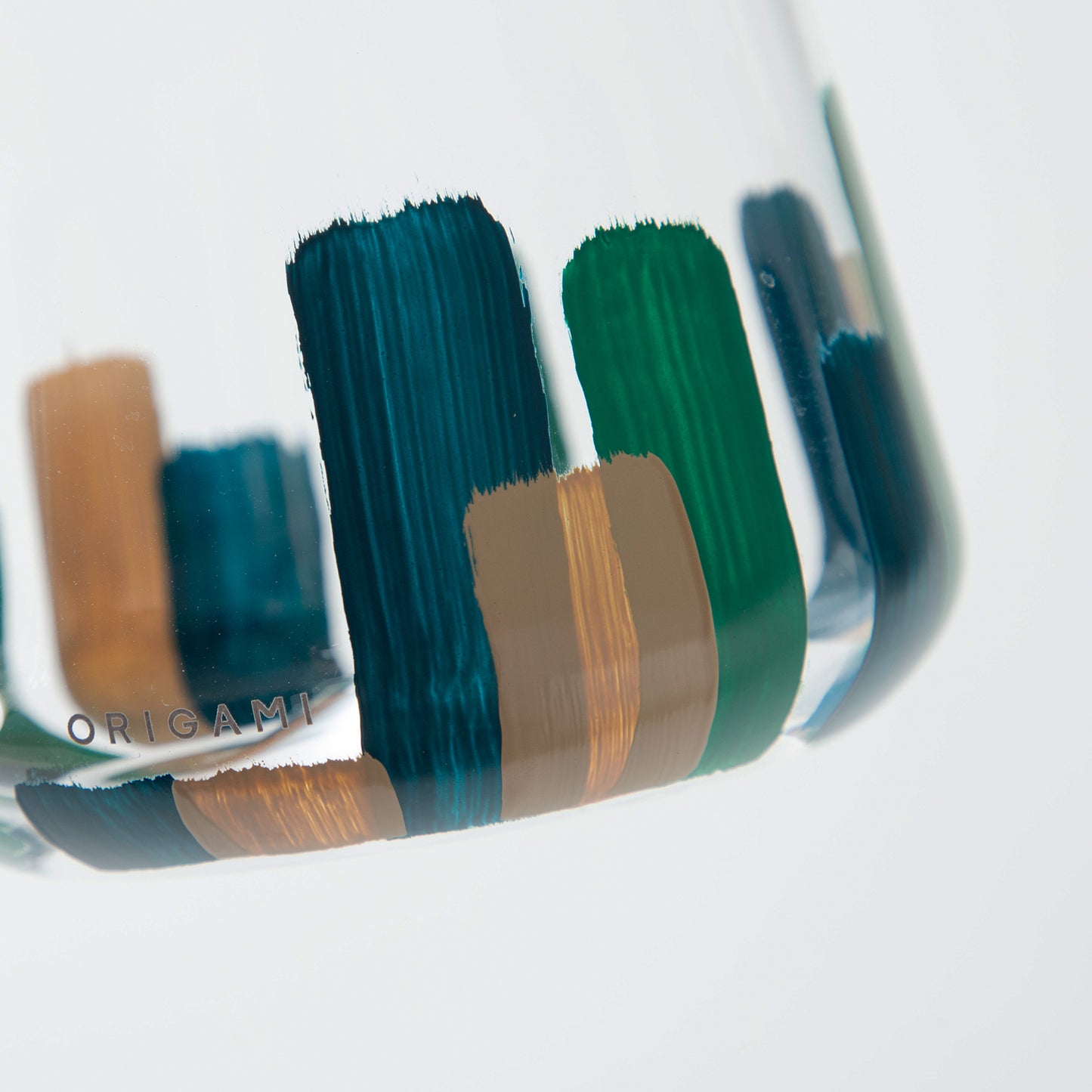 【Lottery Sales】ORIGAMI × Maruyoshi Kosaka Aroma Glass Server [Stripes] [ao]