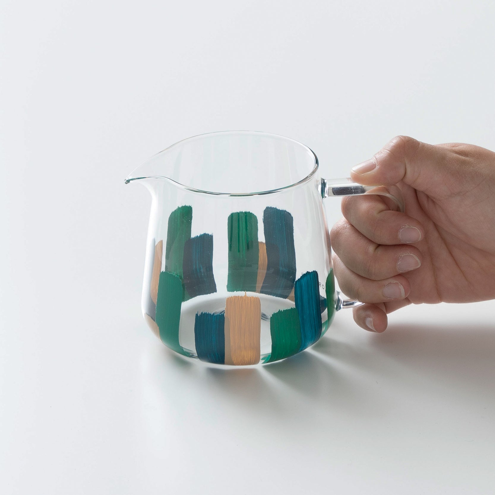 【Lottery Sales】ORIGAMI × Maruyoshi Kosaka Aroma Glass Server [Stripes] [ao]
